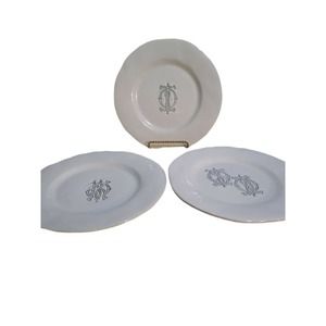 Vintage Bizzirri Italy Monogram Salad Plates (3)